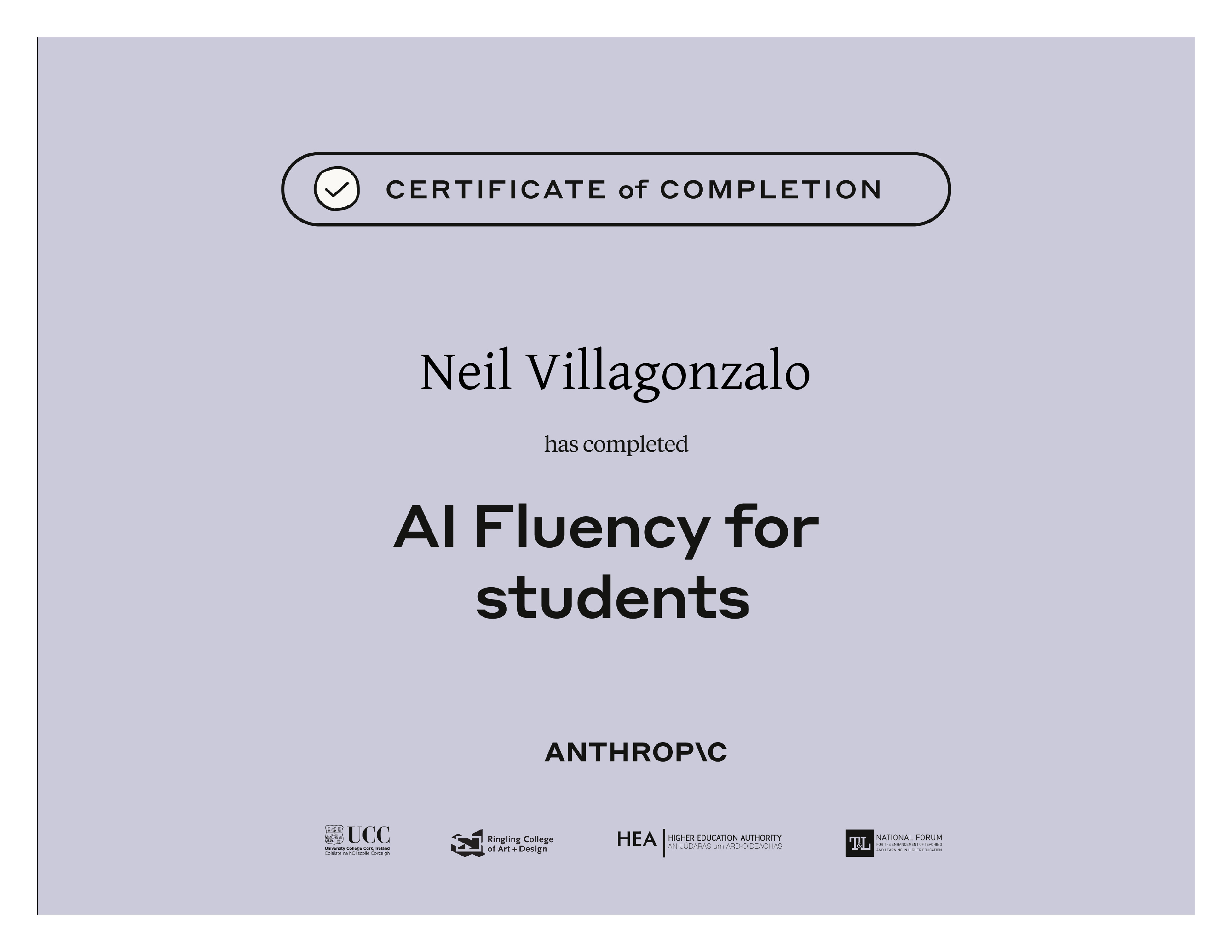 AI Fluency for Students Certification